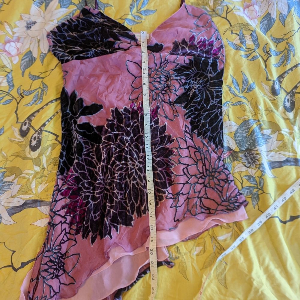Floral Pink and Black Tank top - Picture 7 of 8